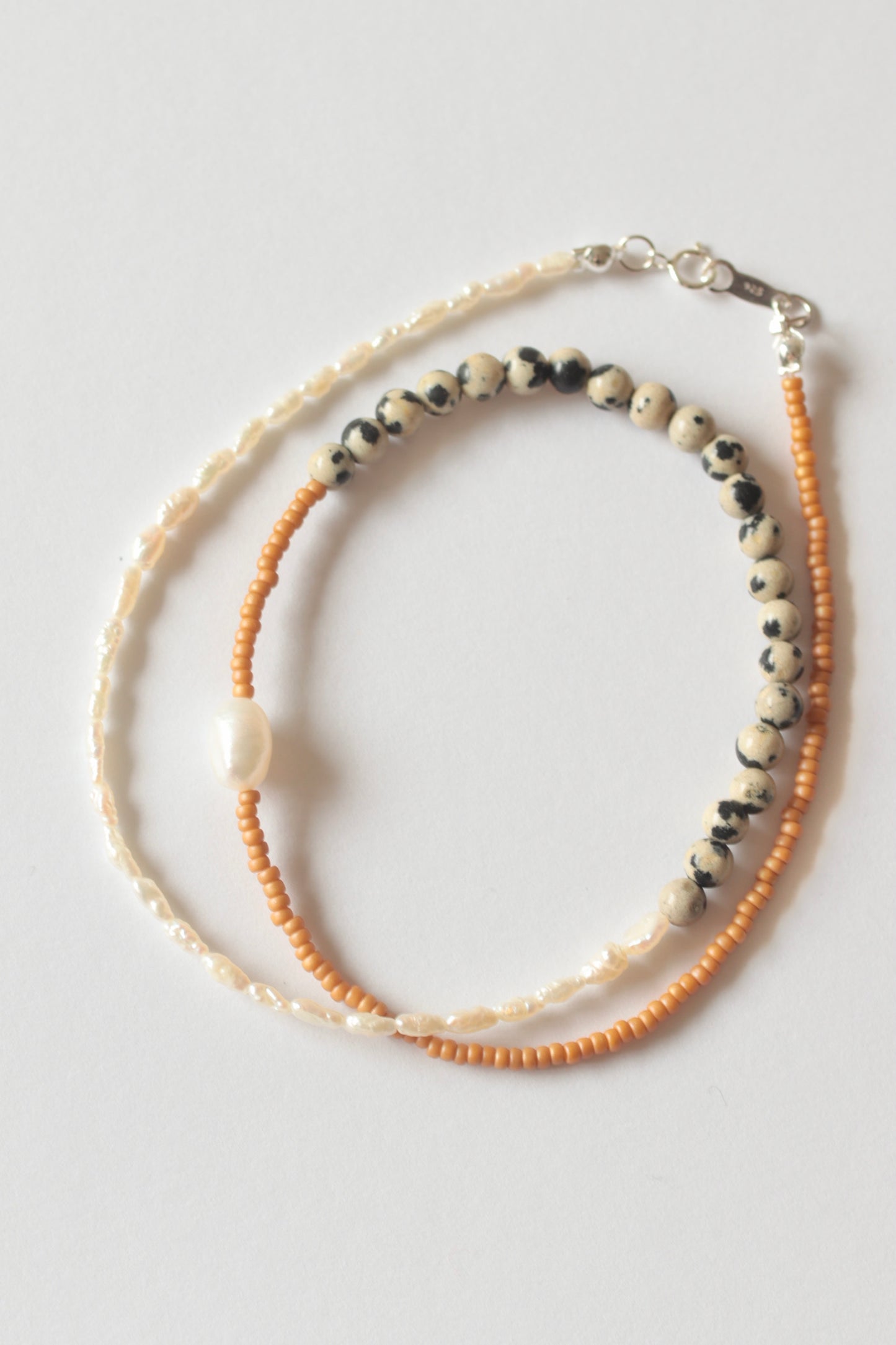 STONE NECKLACE - dalmatian jasper