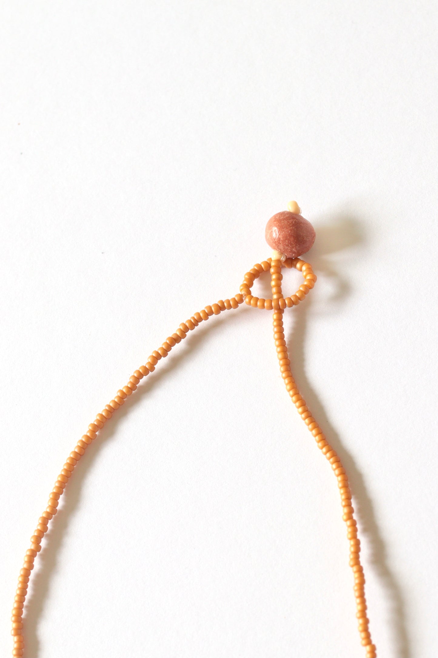 STONE NECKLACE - Orange calcite