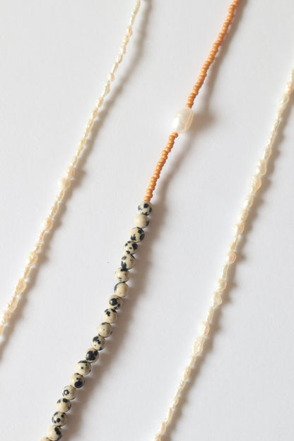 STONE NECKLACE - dalmatian jasper　