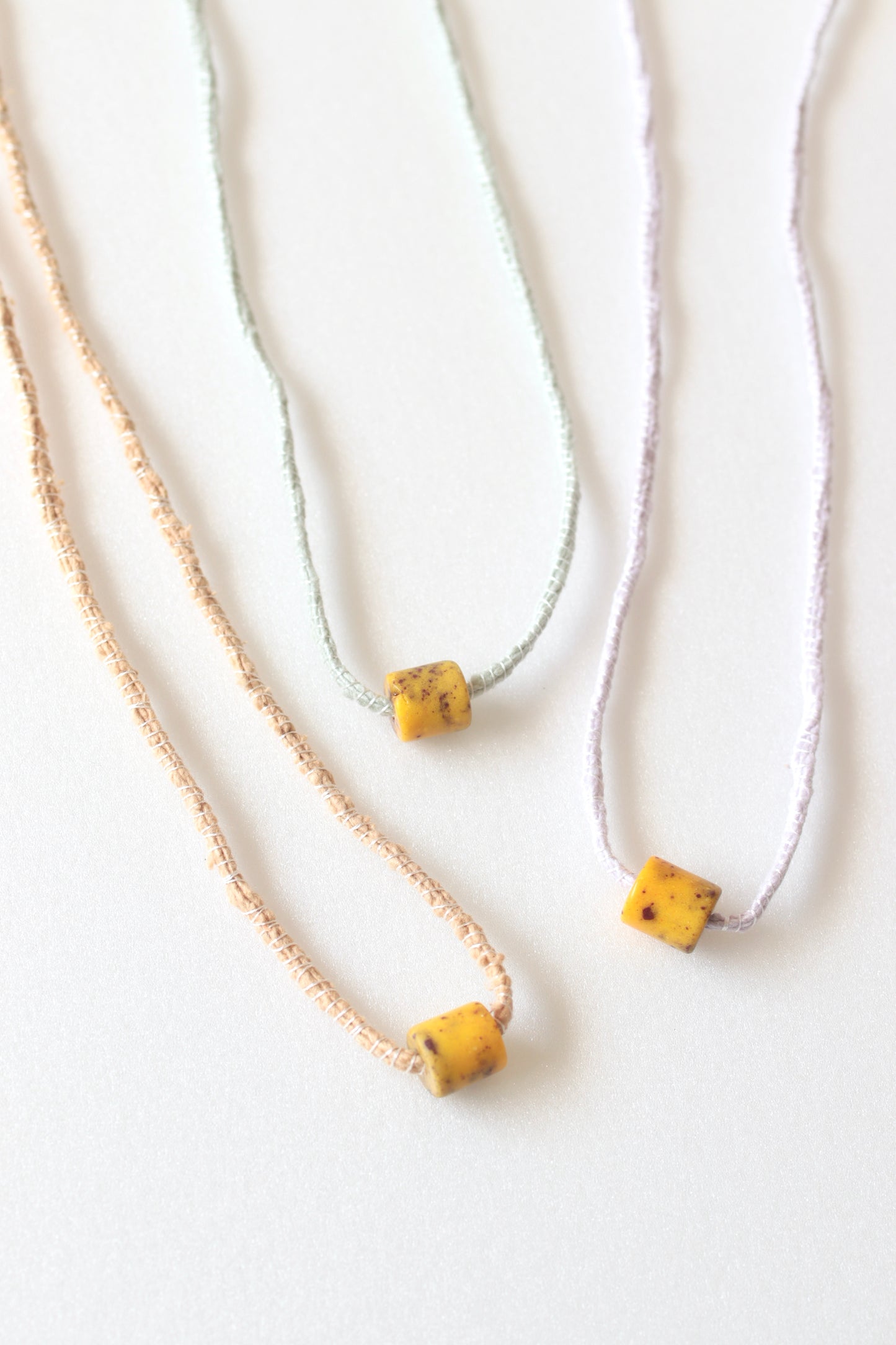 YELLOW BEADS NECKLACE